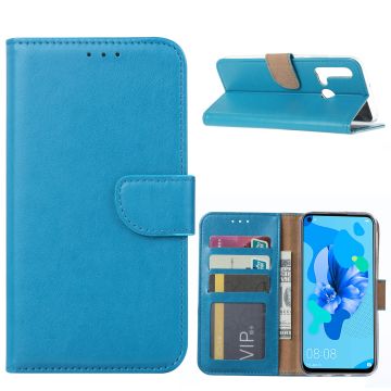 Ntech Huawei P20 lite (2019) Portemonnee / Booktype Hoesje - Blauw
