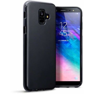 Hoesje voor Samsung Galaxy A6 (2018), gel case, mat zwart