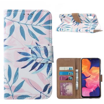 Ntech Blaadjes Design Boek / Portemonnee Hoesje - Samsung Galaxy A10