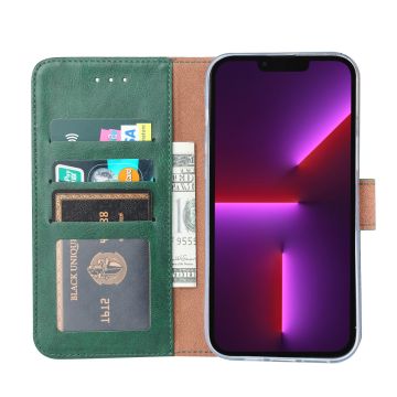 Hoesje Geschikt voor iPhone 13 Pro Max bookcase met 2 Pack Screenprotector gehard glas – Groen
