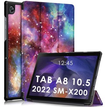 Hoes geschikt voor Samsung Galaxy Tab A8 – Samsung tab A8 (2021 / 2022) Trifold tablet hoes - Galaxy Print