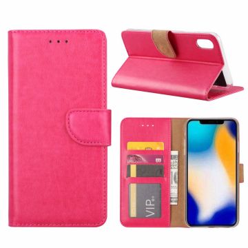 iPhone Xs Max Roze Booktype / Portemonnee TPU Lederen Hoesje