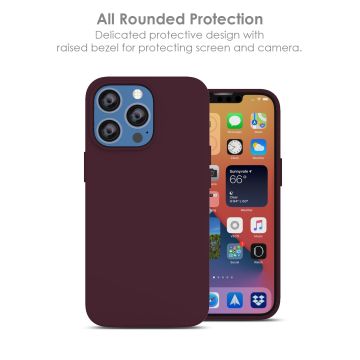 Hoesje Geschikt voor iPhone 13 Mini – Liquid siliconen backcover – Mijn Rood