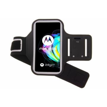 Hoesje Geschikt voor Motorola Edge 20 hardloop armband - Sportband - - zwart