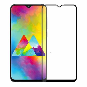 Ntech Samsung Galaxy M20 full cover Screenprotector Tempered Glass - Zwart