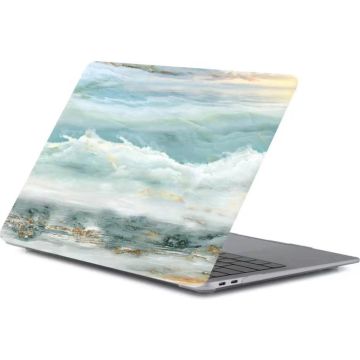 Macbook Air Hoes - Macbook Air case / Macbook Air hoes hardcover 2020 A2179 - A2337 M1 - Marmer Golven - Ntech