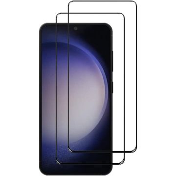 Screenprotector Geschikt voor Samsung Galaxy S23 Plus screenprotector Zwart Beschermglas Screenprotector Geschikt voor Samsung Galaxy S23 Plus 5g screenprotector glas - 2 stuks