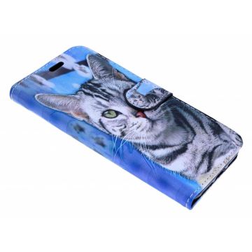 iPhone X / Xs 3D Katje Design Book Hoesje Met Pasjesruimte & Magneet flapje