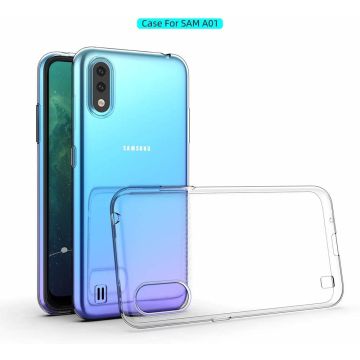 Samsung Galaxy A01Hoesje TPU Back Cover - Transparant