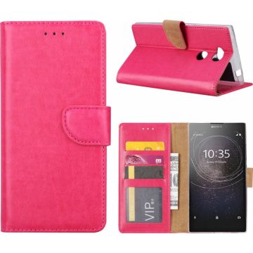 Sony Xperia L2 Hoesje boektype case / geschikt voor 3 pasjes Pink