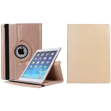 iPad 2018 9.7 inch PU leren Draaibare hoes Goud