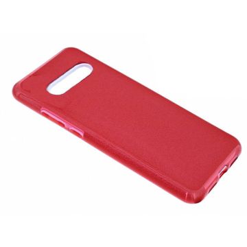 Ntech Samsung Galaxy S10 Rood Glitter TPU Back Cover Hoesje