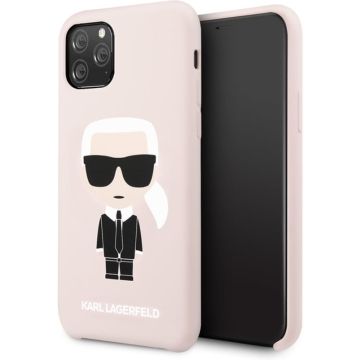 Apple iPhone 11 Pro Max Roze Karl Lagerfeld Backcover hoesje Iconic - Full Body - KLHCN65SLFKPI