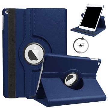 Hoes geschikt voor iPad 2021 / 2020 / 2019 (9e/8e/7e Generatie / 10.2 inch) 10.2" 360° draaibare Hoes - Donker Blauw