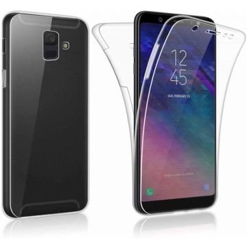 Samsung Galaxy J4 (2018) Dual TPU Case hoesje 360° Cover 2 in 1 Case ( Voor en Achter) Transparant