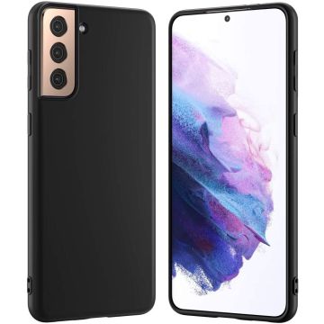 Samsung S21 Plus Hoesje - Samsung S21 Plussiliconen hoesje Flexibel & Scratch Resistent TPU Case - Zwart