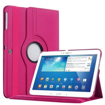 Samsung Galaxy Tab 4 10.1 T530 Tablet draaibare case cover hoesje Pink / Roze