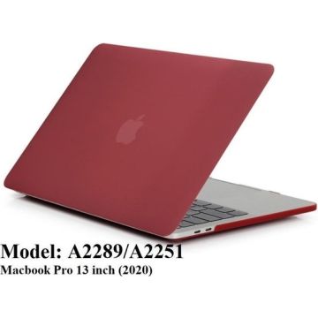 Macbook Case voor Macbook Pro 13 inch (2020) A2289/A2251 - Laptop Cover - Matte Wijnrood