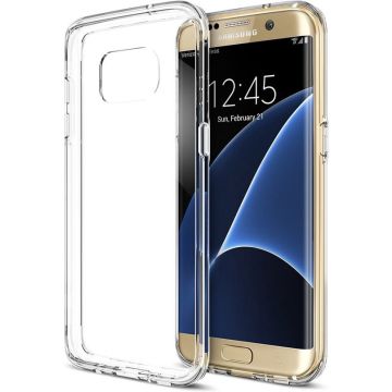 Samsung Galaxy S7 Edge, Ultra dun, anti-slip, schokbestendig, vochtbestendig (waterproof), Volledig doorzichtig, Robuuste gel/ cover/ case/ hoesje - MSD Editie ( Aquaphalt)