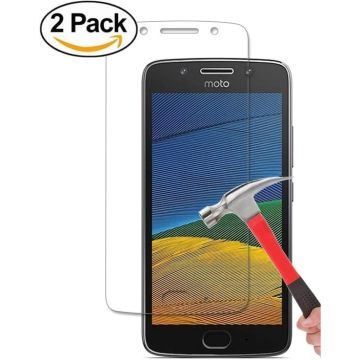 2 Pack Moto G5 Glazen tempered glass / Screenprotector (0.3mm)