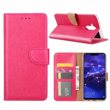 Ntech Huawei Mate 20 Lite Roze Booktype / Portemonnee TPU Lederen Hoesje