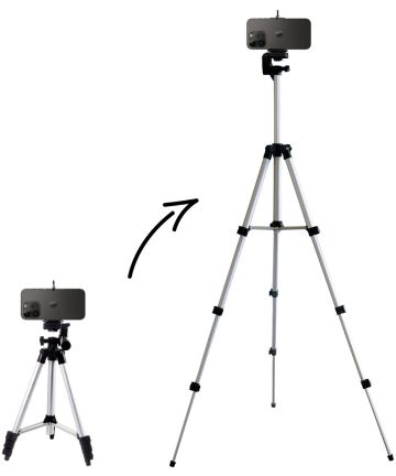 Universal Phone Tripod Adjustable Stand With Handle